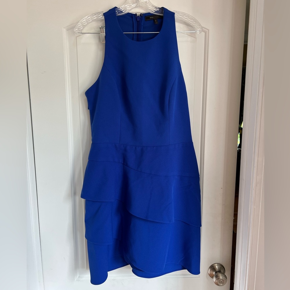 BCBG royal blue dress with back cut outs